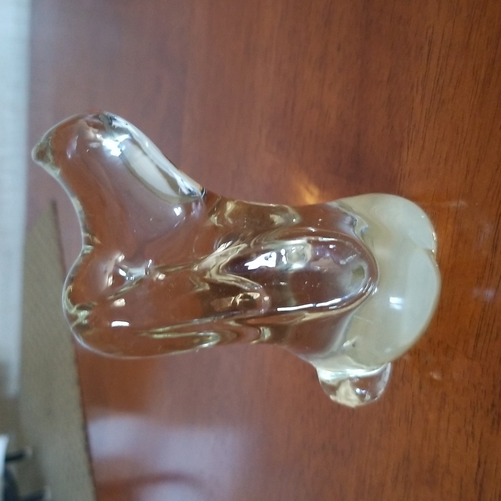 Vintage Snoopy Hound Dog Glass Paperweight Decor.